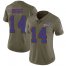 Nike Buffalo Bills #14 Stefon Diggs Olive Womens Stitched NFL Limited 2017 Salute To Service Jersey