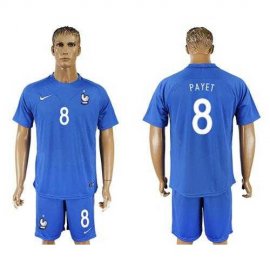 France #8 Payet Home Soccer Country Jersey
