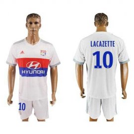 Lyon #10 Lacazette Home Soccer Club Jersey
