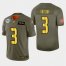 Seattle Seahawks #3 Russell Wilson Mens Nike Olive Gold 2019 Salute to Service Limited NFL 100 Jersey
