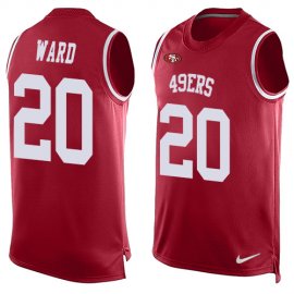 Nike San Francisco 49ers #20 Jimmie Ward Red Team Color Mens Stitched NFL Limited Tank Top Jersey
