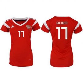 Womens Russia #17 Golovin Home Soccer Country Jersey