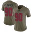 Nike Houston Texans #90 Jadeveon Clowney Olive Womens Stitched NFL Limited 2017 Salute to Service Jersey
