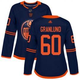 Adidas Edmonton Oilers #60 Markus Granlund Navy Alternate Authentic Womens Stitched NHL Jersey