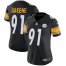 Nike Pittsburgh Steelers #91 Kevin Greene Black Team Color Womens Stitched NFL Vapor Untouchable Limited Jersey