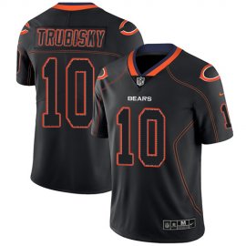 Nike Chicago Bears #10 Mitchell Trubisky Lights Out Black Mens Stitched NFL Limited Rush Jersey
