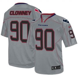 Nike Houston Texans #90 Jadeveon Clowney Lights Out Grey Youth Stitched NFL Elite Jersey