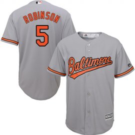 Baltimore Orioles #5 Brooks Robinson Grey Cool Base Stitched Youth MLB Jersey