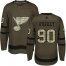 Adidas St. Louis Blues #90 Ryan OReilly Green Salute to Service Stitched Youth NHL Jersey