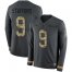 Los Angeles Rams #9 Matthew Stafford Anthracite Salute to Service Mens Stitched NFL Limited Therma Long Sleeve Jersey