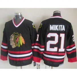 Chicago Blackhawks #21 Stan Mikita Black CCM Throwback Stitched NHL Jersey