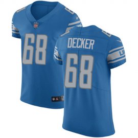 Nike Detroit Lions #68 Taylor Decker Blue Team Color Mens Stitched NFL Vapor Untouchable Elite Jersey