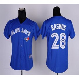 Toronto Blue Jays #28 Colby Rasmus Blue Womens Fashion Stitched MLB Jersey