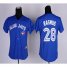 Toronto Blue Jays #28 Colby Rasmus Blue Womens Fashion Stitched MLB Jersey