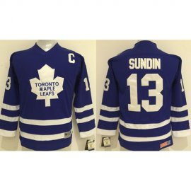 Toronto Maple Leafs #13 Mats Sundin Blue CCM Stitched Youth NHL Jersey