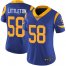 Nike Los Angeles Rams #58 Cory Littleton Royal Blue Alternate Womens Stitched NFL Vapor Untouchable Limited Jersey