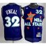 Orlando Magic 32 Shaquille ONeal Purple 1995 All Star Throwback NBA Jersey Cheap