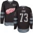 Adidas Detroit Red Wings #73 Adam Erne Black 1917-2017 100th Anniversary Stitched NHL Jersey