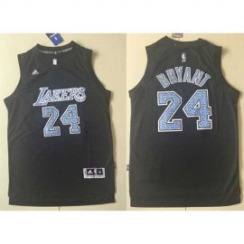 Los Angeles Lakers #24 Kobe Bryant Black Diamond Fashion Stitched NBA Jersey