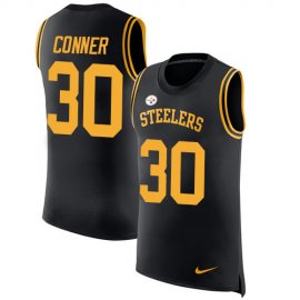 Nike Pittsburgh Steelers #30 James Conner Black Team Color Mens Stitched NFL Limited Rush Tank Top Jersey