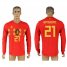 Belgium #21 BATSHUAYI Home 2018 FIFA World Cup Long Sleeve Thailand Soccer Jersey