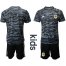 Argentina Blank Black Goalkeeper Kid Soccer Country Jersey