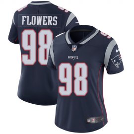 Nike New England Patriots #98 Trey Flowers Navy Blue Team Color Womens Stitched NFL Vapor Untouchable Limited Jersey