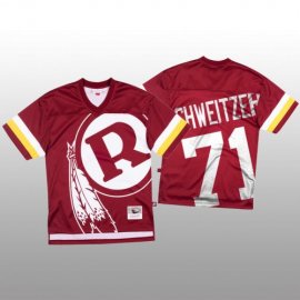 NFL Washington Football Team #71 Wes Schweitzer Red Mens Mitchell & Nell Big Face Fashion Limited NFL Jersey