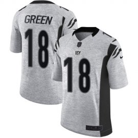 Nike Cincinnati Bengals #18 A.J. Green Gray Mens Stitched NFL Limited Gridiron Gray II Jersey