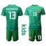 Spain #13 Arrizabalaga Green Goalkeeper Kid Soccer Country Jersey