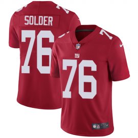 Nike New York Giants #76 Nate Solder Red Alternate Mens Stitched NFL Vapor Untouchable Limited Jersey