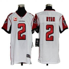 Nike Atlanta Falcons #2 Matt Ryan White With C Patch Youth Stitched NFL Elite Jersey