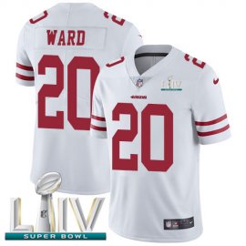 Nike San Francisco 49ers #20 Jimmie Ward White Super Bowl LIV 2020 Mens Stitched NFL Vapor Untouchable Limited Jersey