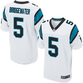 Nike Carolina Panthers #5 Teddy Bridgewater White Mens Stitched NFL New Elite Jersey