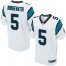 Nike Carolina Panthers #5 Teddy Bridgewater White Mens Stitched NFL New Elite Jersey