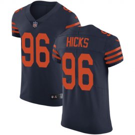 Nike Chicago Bears #96 Akiem Hicks Navy Blue Alternate Mens Stitched NFL Vapor Untouchable Elite Jersey
