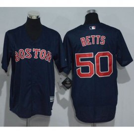 Boston Red Sox #50 Mookie Betts Dark Blue Cool Base Stitched Youth MLB Jersey