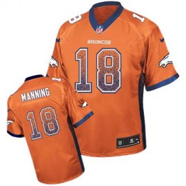 Nike Denver Broncos #18 Peyton Manning Orange Team Color Youth Stitched NFL Elite Drift Fashion Jersey