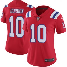 Nike New England Patriots #10 Josh Gordon Red Alternate Womens Stitched NFL Vapor Untouchable Limited Jersey