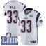 Nike New England Patriots #33 Jeremy Hill White Super Bowl LIII Bound Mens Stitched NFL Vapor Untouchable Limited Jersey