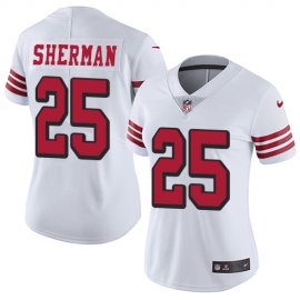 Nike San Francisco 49ers #25 Richard Sherman White Rush Womens Stitched NFL Vapor Untouchable Limited Jersey