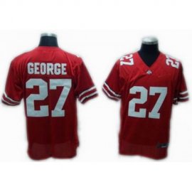 Ohio State Buckeyes 27 GEORGE RED NCAA Jerseys