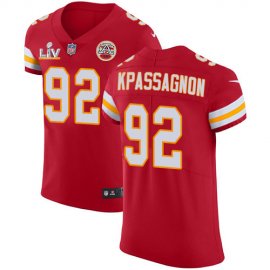 Nike Kansas City Chiefs #92 Tanoh Kpassagnon Red Team Color Mens Super Bowl LV Bound Stitched NFL Vapor Untouchable Elite Jersey