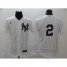 New York Yankees #2 Derek Jeter Mens Nike White Navy Home 2020 Authentic Player MLB Jersey