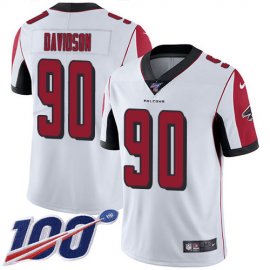 Nike Atlanta Falcons #90 Marlon Davidson White Mens Stitched NFL 100th Season Vapor Untouchable Limited Jersey