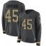 Nike Jacksonville Jaguars #45 KLavon Chaisson Anthracite Salute to Service Womens Stitched NFL Limited Therma Long Sleeve Jersey