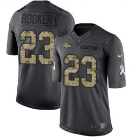 Nike Denver Broncos #23 Devontae Booker Black Mens Stitched NFL Limited 2016 Salute to Service Jersey