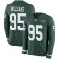 Nike New York Jets #95 Quinnen Williams Green Team Color Mens Stitched NFL Limited Therma Long Sleeve Jersey