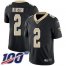 Nike New Orleans Saints #2 Jameis Winston Black Team Color Mens Stitched NFL 100th Season Vapor Untouchable Limited Jersey