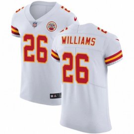 Nike Kansas City Chiefs #26 Damien Williams White Mens Stitched NFL Vapor Untouchable Elite Jersey